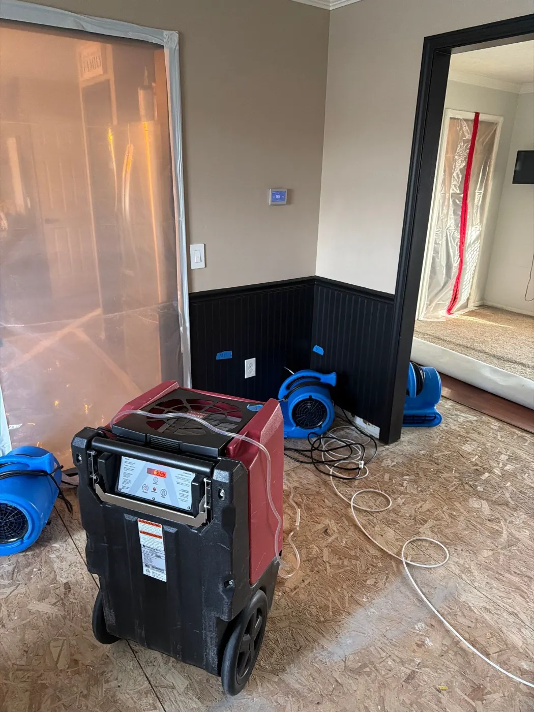 Water damage restoration by Elwood Water Restoration near Anderson, IN